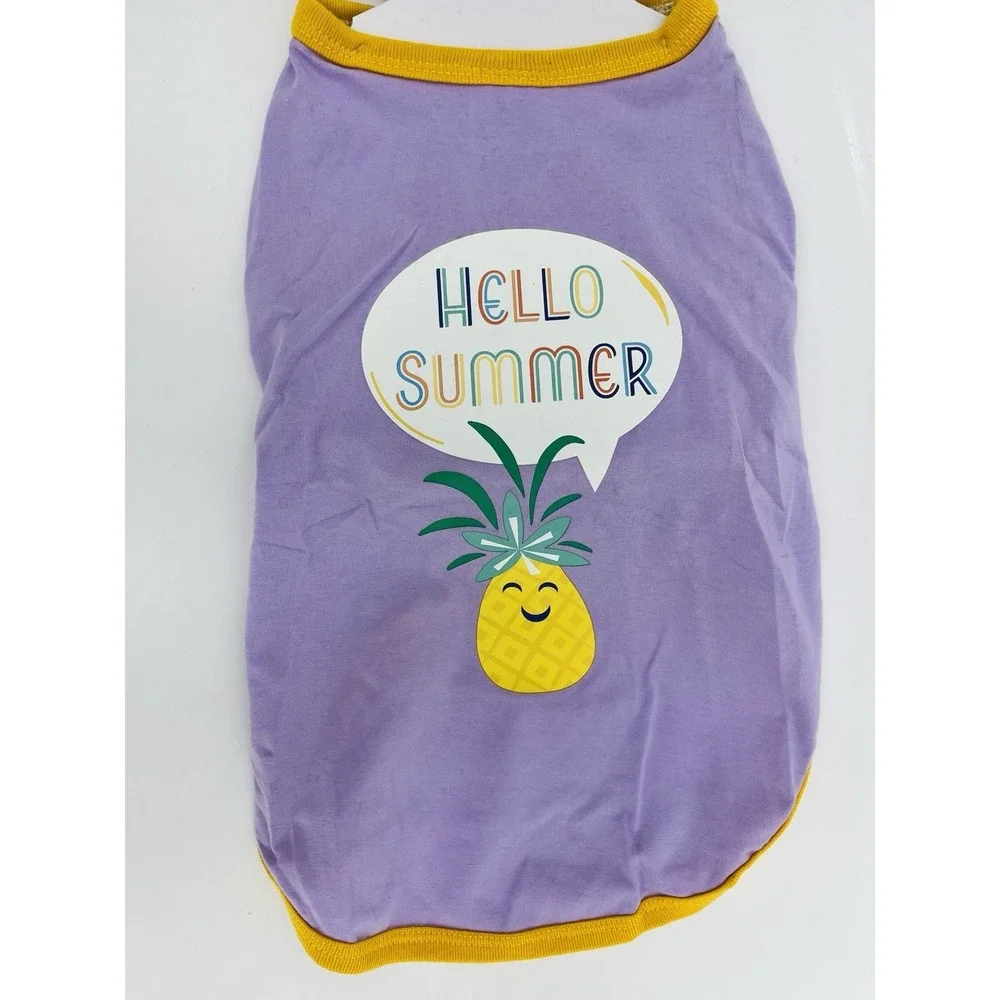 NWT Sun Squad Dog Cat Summer Purple Pineapple Pet Tank Top Small Up to 20 Pounds